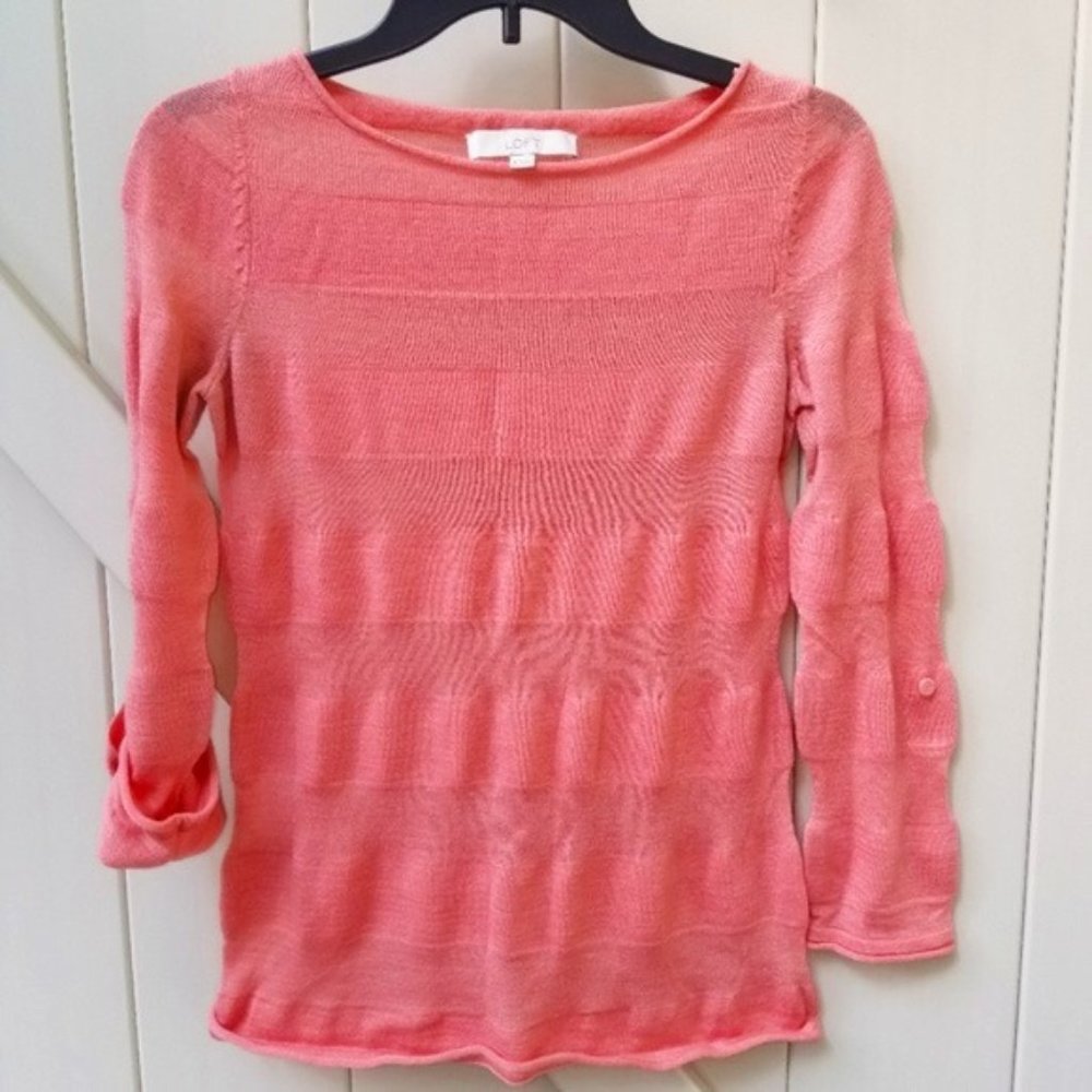 Loft Knit Peach Knit Top